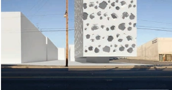 Primitive monolith façade
