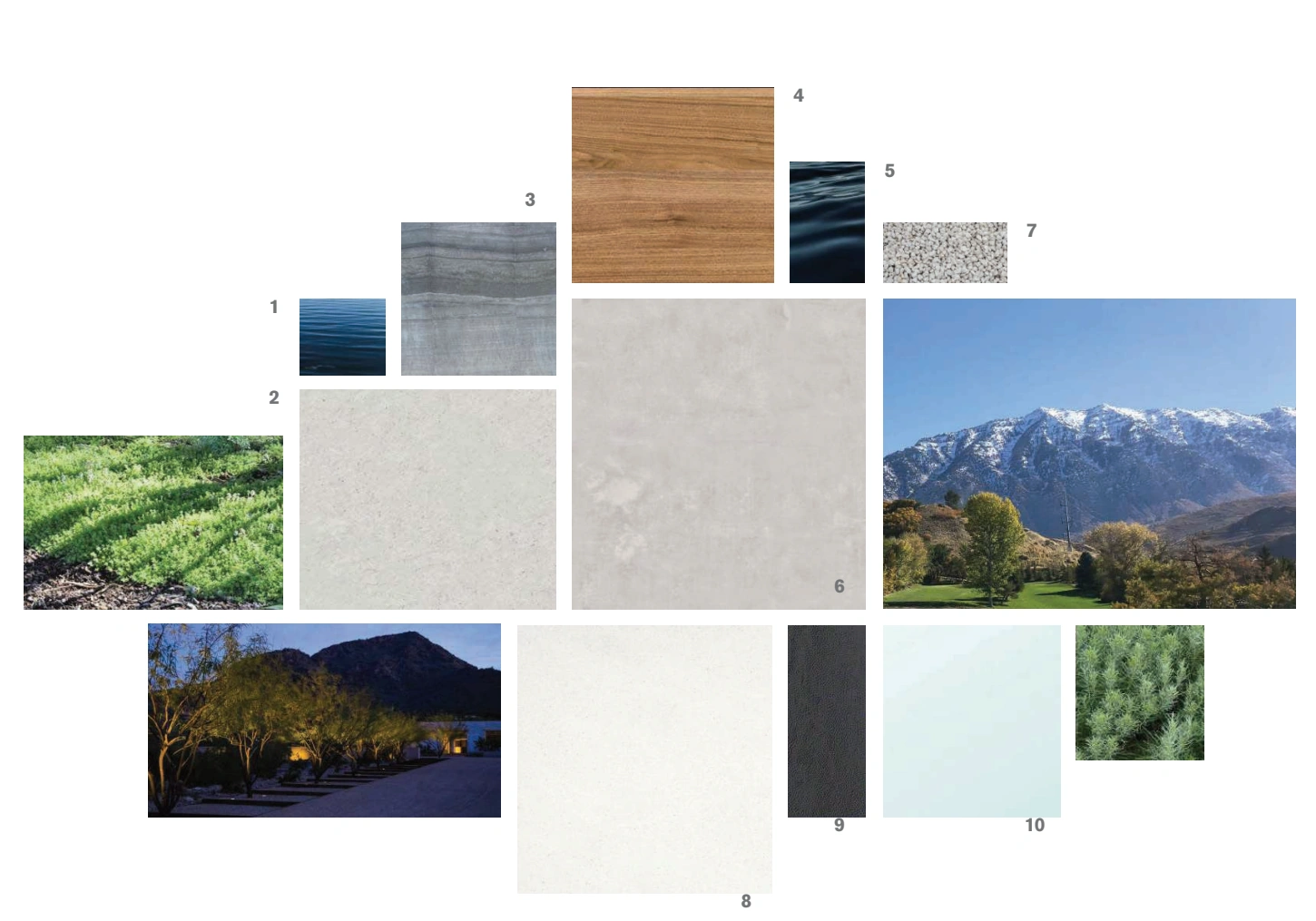 Material and landscape references