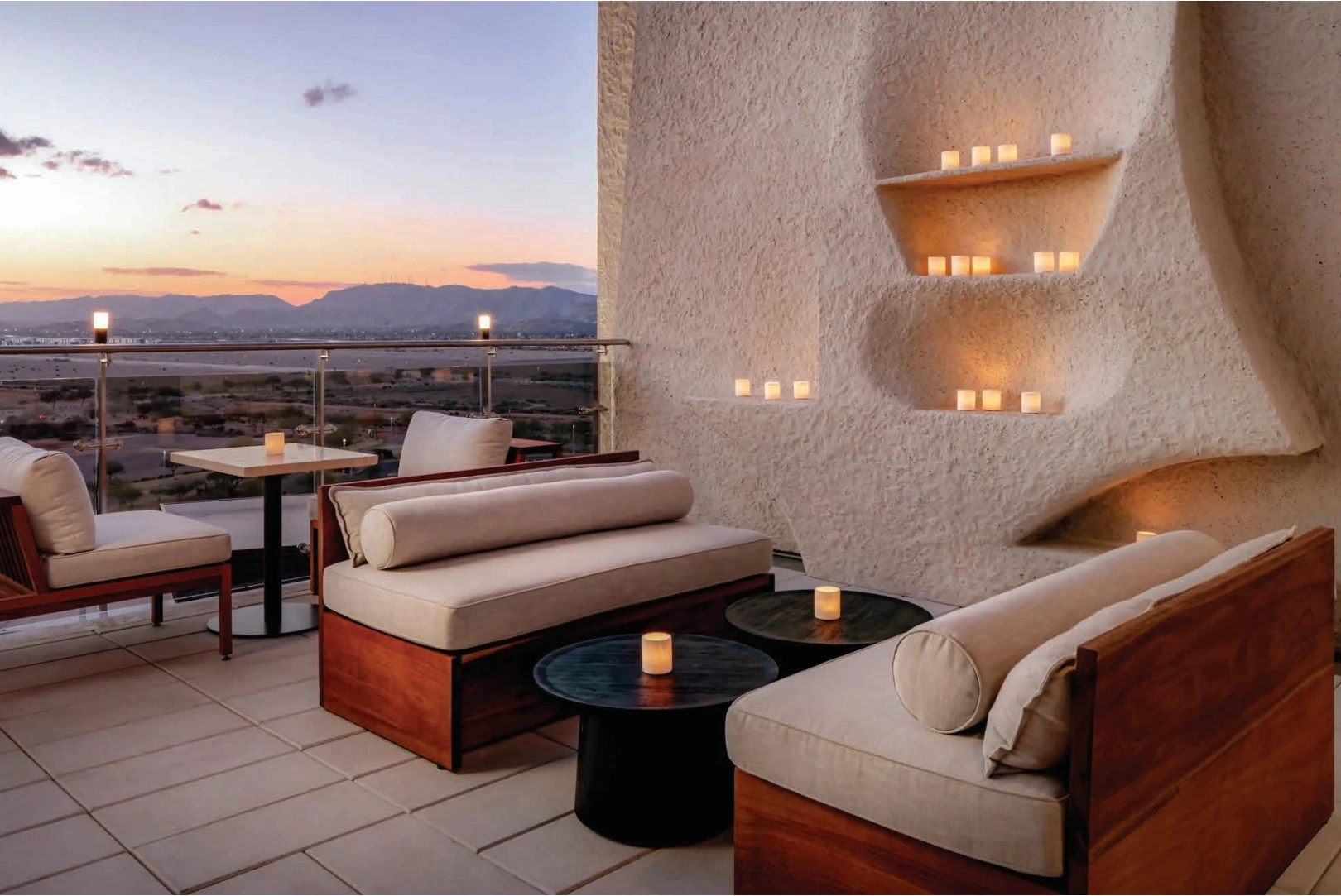 Terrace overlooking the desert