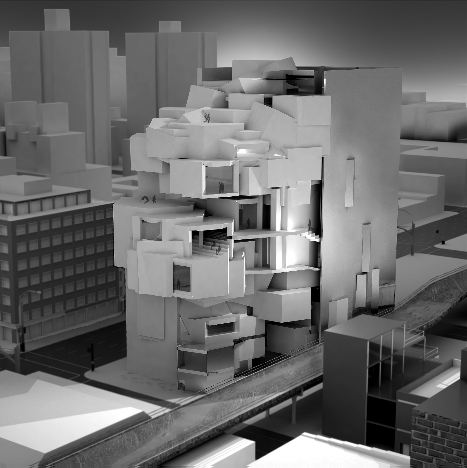 Theater architectural rendering