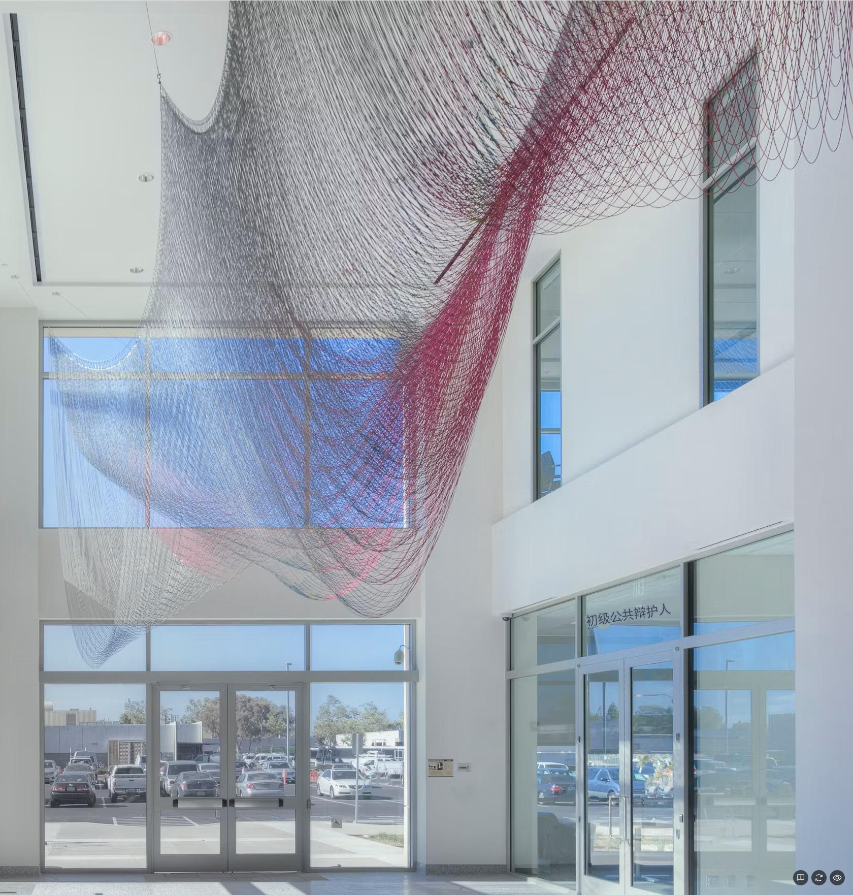 Installation above the entrance