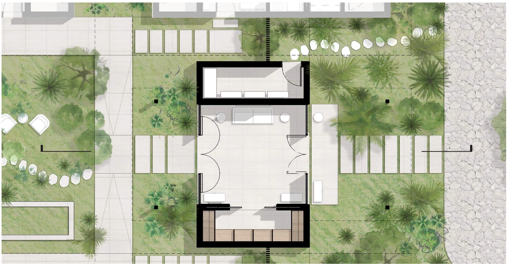 Entry pavilion plan