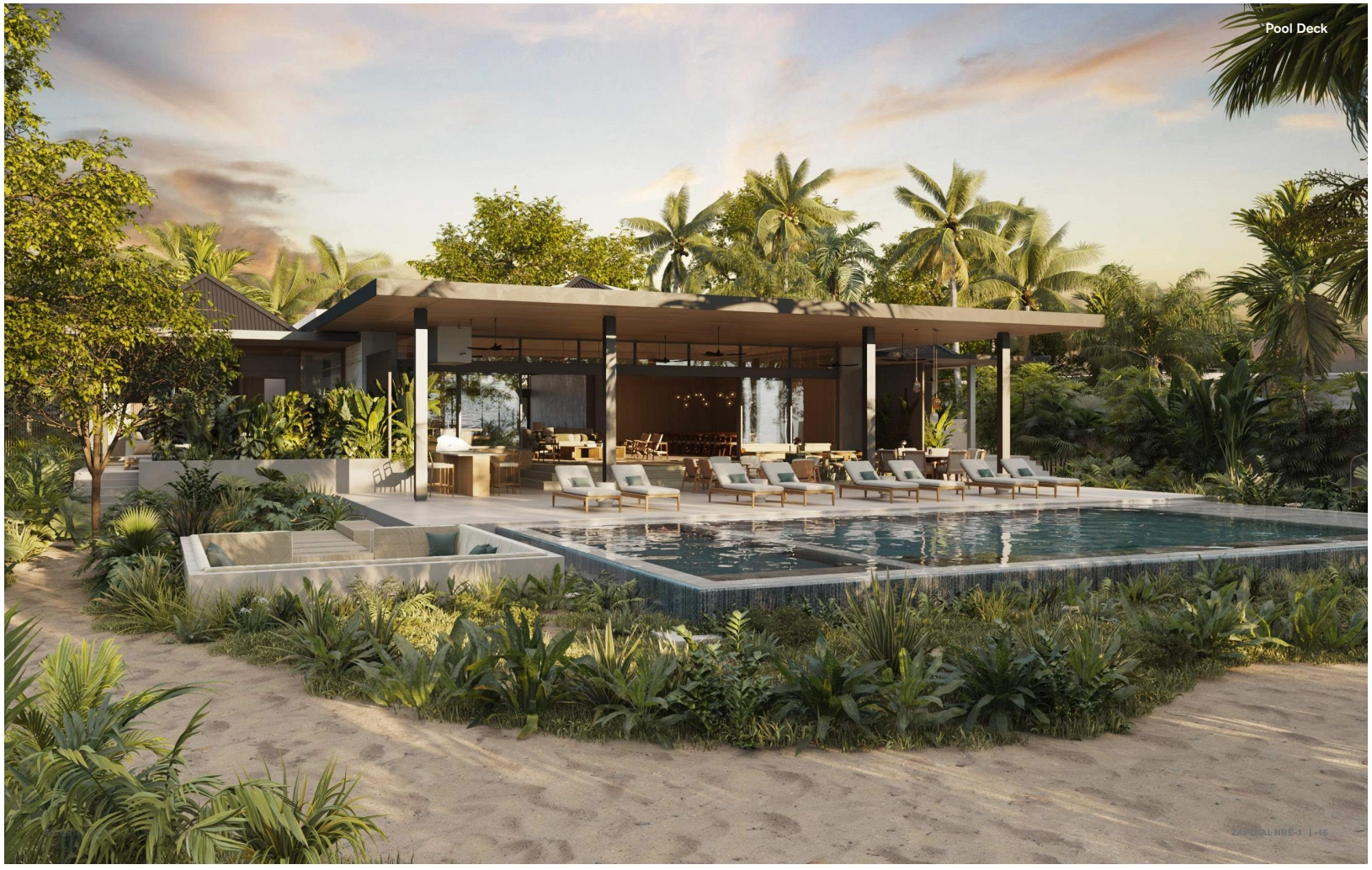 Pool deck rendering